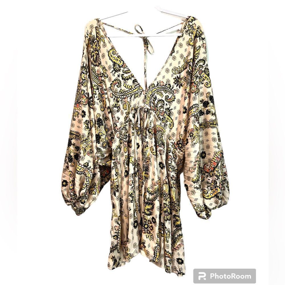 FREE PEOPLE Printed Arzel Mini Dress Size Small